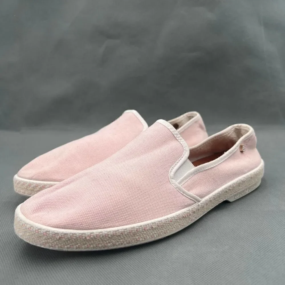Rivieras Nymphe Cotton Canvas Slip On Classic Pink Canvas Sneakers Size 40